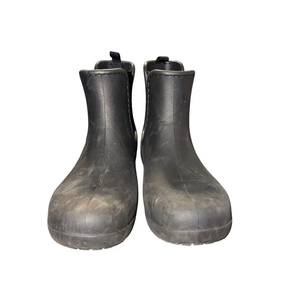 Crocs Dual Comfort Freesail Chelsea Ankle Rain Boot Women's Size 8 Black Shoes